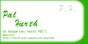 pal hurth business card